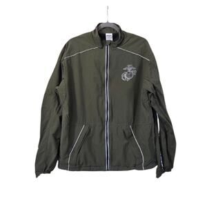 New Balance Marines Olive Green Lined Running Jacket, Men's Medium Long